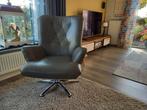 Leren draaifauteuil, Huis en Inrichting, Stoelen, Ophalen, Leer, Zo goed als nieuw, Eén