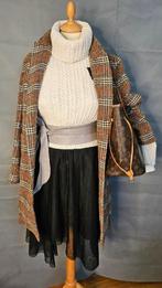 Chique Zara Geruite Jas/Blazer - Bruin Multi Kleur - Maat S, Maat 38/40 (M), Bruin, Verzenden, Zara