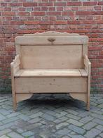 Oude Houten Klepbank met Opbergruimte, Ophalen