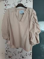 Minus Blouse Maat 40 Beige/Wit, Maat 38/40 (M), Minus, Beige, Ophalen of Verzenden