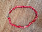 Bloedkoraal bloed koraal vintage ketting collier, Ophalen of Verzenden, Zo goed als nieuw, Rood, Steen of Mineraal