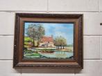 Zes mooie schilderijen met een Landschap, Minder dan 50 cm, Gebruikt, Oorspronkelijke maker, Ophalen of Verzenden