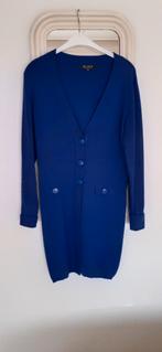 Blauw lang vest Maat M  Merk is Be Nice, Ophalen of Verzenden, Zo goed als nieuw, Maat 38/40 (M), Blauw