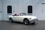 MG B 1.8 Roadster Top staat! (bj 1974), Auto's, Oldtimers, Achterwielaandrijving, Cabriolet, Wit, Leder