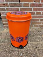 vintage oranje brabantia prullenbak pedaalemmer, Huis en Inrichting, Woonaccessoires | Prullenbakken, Ophalen of Verzenden, Gebruikt