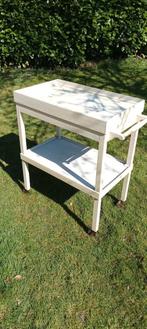 Vintage Trolley bijzettafel  serveerwagen, Ophalen, Gebruikt, 60 cm of meer, Rechthoekig