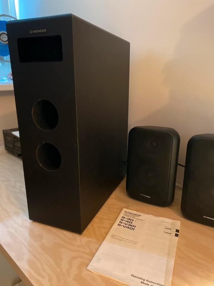 Zeldzame Pioneer S-3D Vintage 90’s Set - 2x S-F55, 1x S-W55, Audio, Tv en Foto, Luidsprekers, Gebruikt, Complete surroundset, 60 tot 120 watt