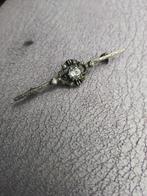 Te koop antieke broche 835 13 rosé kristal geslepen stenen, Ophalen of Verzenden, Zilver