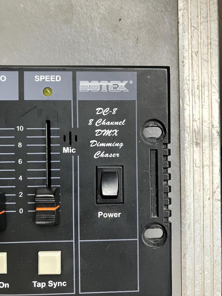 Botex DC 8 channel DMX dimming chaser, Muziek en Instrumenten, Licht en Laser, Gebruikt, Licht, Geluidgestuurd, Kleur, Stroboscoopeffect