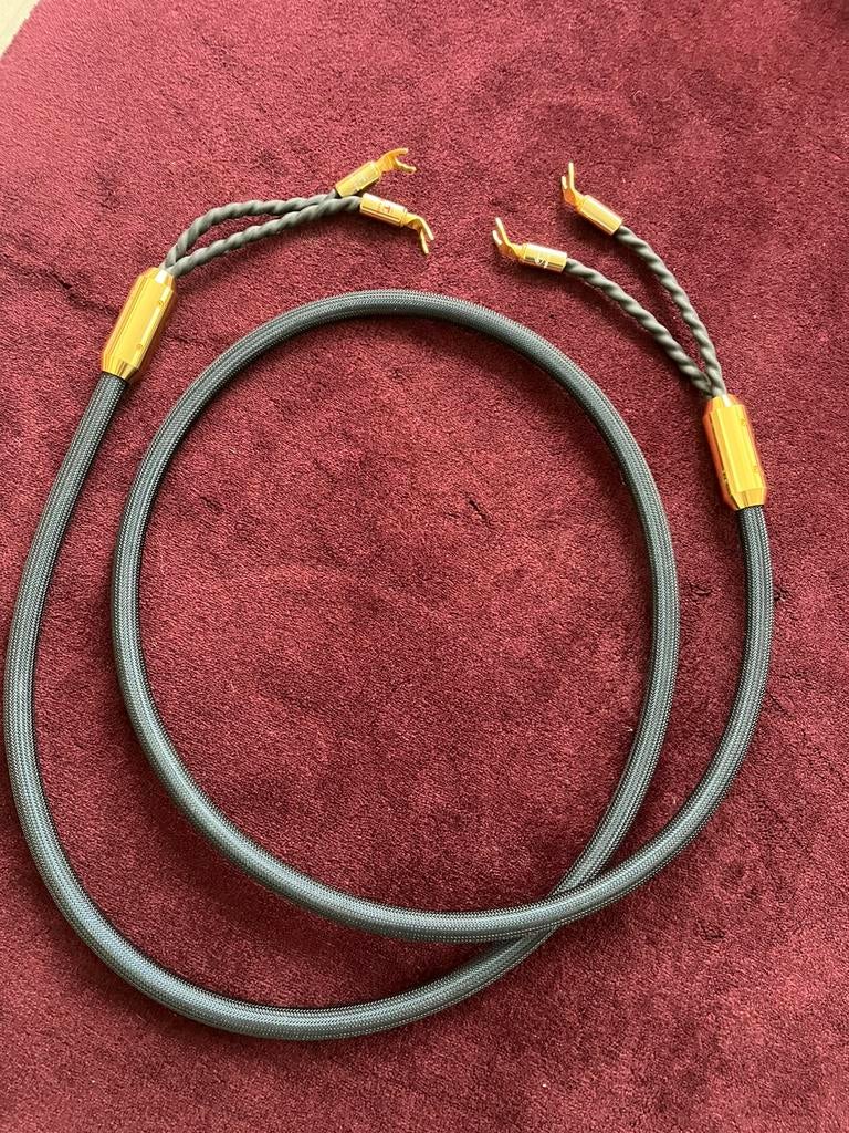 Set Luidsprekerkabels Telos Gold, Audio, Tv en Foto, Audiokabels en Televisiekabels, Zo goed als nieuw, Luidsprekerkabel, 2 tot 5 meter