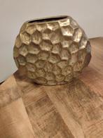 Gouden Honingraat Vaas - Daan Kromhout, Huis en Inrichting, Woonaccessoires | Vazen, Ophalen, Overige materialen, Gebruikt, Geel