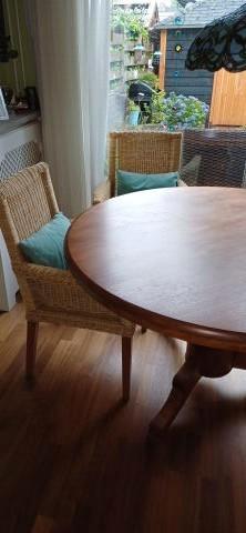 Houten Eettafel - Rond 130x130 mooi het Kabinet Bunnik, Huis en Inrichting, Tafels | Eettafels, Gebruikt, 100 tot 150 cm, 100 tot 150 cm