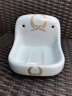 Frans zeepbakje wit porselein goudkleurig decor vredestak, Ophalen of Verzenden, Zo goed als nieuw, Wit