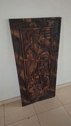 Houten Paneel met Houtsnijwerk - 52x112cm, Antiek en Kunst, Ophalen of Verzenden
