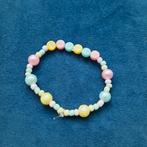 Pastel Kleuren Armband met Kralen grote maat, Overige kleuren, Kunststof of Plastic, Nieuw, Ophalen of Verzenden