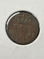 Mooie halve cent 1867, Postzegels en Munten, Munten | Nederland, Overige waardes, Ophalen of Verzenden, Koning Willem III, Losse munt