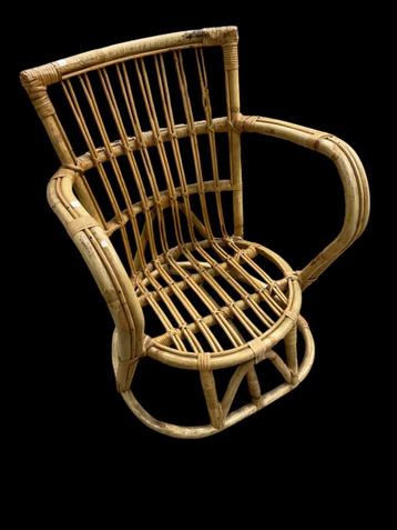 Vintage 60's 70's rieten / rotan kinderstoel # 9749 beschikbaar voor biedingen