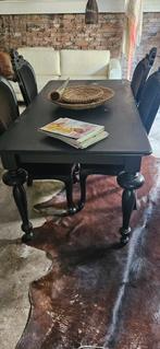 mooie barok eethoek. tafel met vier stoelen., Huis en Inrichting, Ophalen, Gebruikt, Rechthoekig, 50 tot 100 cm