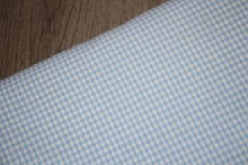 100% poplin katoen stof - licht blauw / wit geruit #3779 beschikbaar voor biedingen