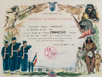 Militair certificaat van goed gedrag uit 1957 beschikbaar voor biedingen