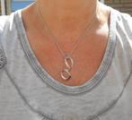 Zilveren verstelbare ketting met modernist hanger nr.1720