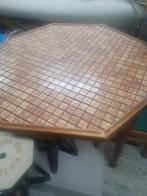Vintage Tegel Tafel 120/100 cm, Ophalen, Gebruikt, 50 tot 100 cm, Overige vormen