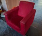Rode fauteuil: gratis op te halen, Huis en Inrichting, Ophalen, Gebruikt, 75 tot 100 cm, Stof