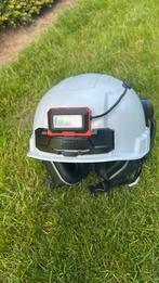 Hoofdbescherming helm met oorkappen, oplaadbare verlichting, Ophalen, Nieuw