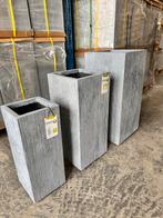 Hoge bloembakken - beton look, Ophalen, Steen, Minder dan 60 cm, Nieuw