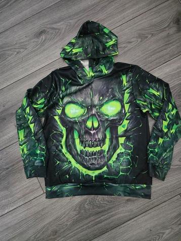 Hele gave Halloween Hoody maat 146 /152 nieuw €15 doodshoofd beschikbaar voor biedingen