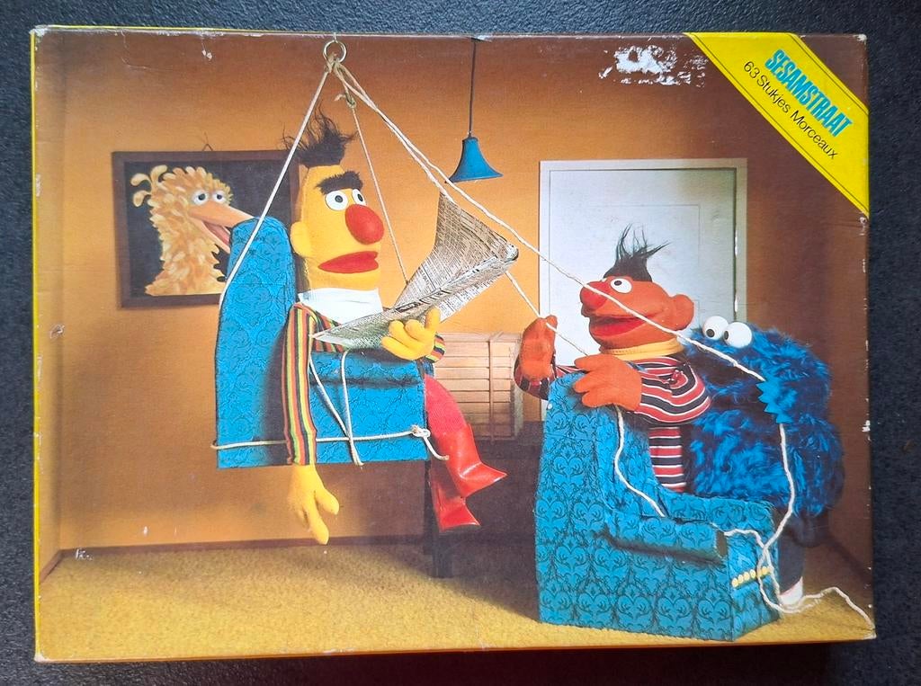 Puzzel Sesamstraat ( 63 stukken) Flamenco, Ophalen of Verzenden, Gebruikt, Overige typen
