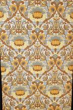 4985 morris jugendstil bloemen zand groen  retro 70s swiet, Huis en Inrichting, Stoffering | Behang, Verzenden, 25 tot 50 m², Groen