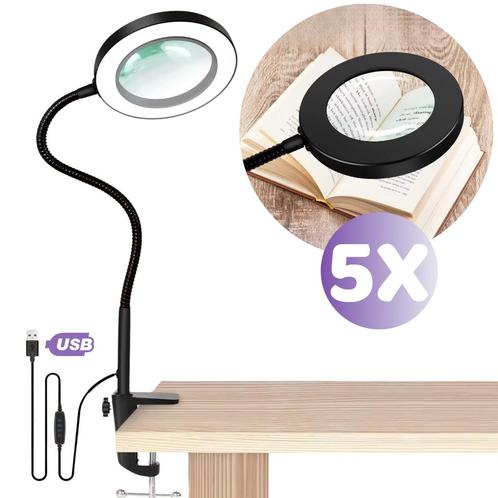 Hendriq Loeplamp met LED Verlichting - Retourkansje!, Hobby en Vrije tijd, Vergrootglazen, Loepen en Loeplampen, Nieuw, Loeplamp