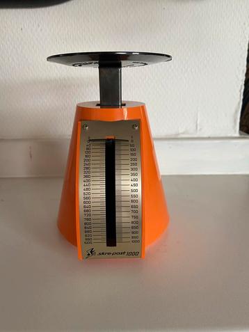 Retro Oranje Keukenweegschaal - Werkend! beschikbaar voor biedingen