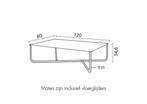 Salontafel Gispen Today 434 120*80cm Outlet, Ophalen, 100 tot 150 cm, 50 tot 100 cm, Glas