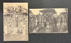 2x ansichtkaart tempel Bali, Indisch Indonesië, Ophalen of Verzenden, 1920 tot 1940, Ongelopen, Buiten Europa