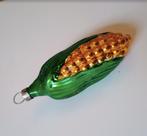 oude kerstbal: maïs 8,5 cm, geel en groen, vintage, maïskolf, Antiek en Kunst, Ophalen of Verzenden