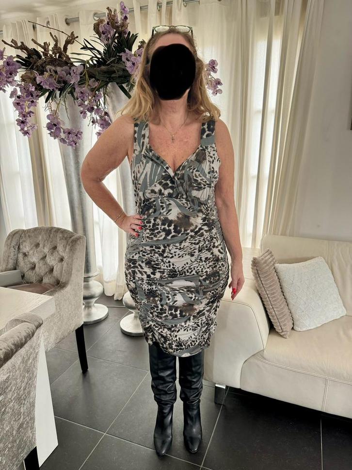 Midi knielengte jurk luxe São Paulo 46 XXL NIEUW met kaartje, Kleding | Dames, Jurken, Zo goed als nieuw, Maat 46/48 (XL) of groter