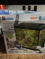 Aquarium inclusief inrichting, Dieren en Toebehoren, Vissen | Aquaria en Toebehoren, Ophalen, Zo goed als nieuw, Gevuld zoetwateraquarium