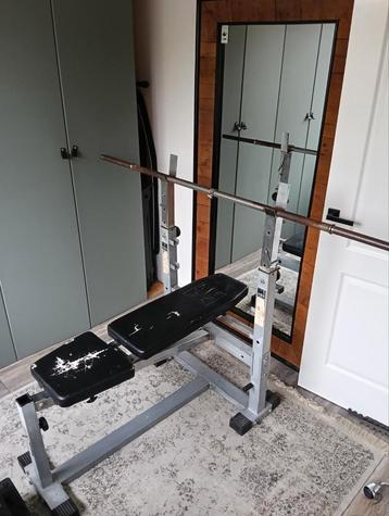 Halterbank /bankdruk met ruim 100 kg Gewichten, Accessoires beschikbaar voor biedingen