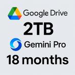 Google Drive 2TB + Gemini Pro – 18 maanden, Intern, Google, SSD, Nieuw