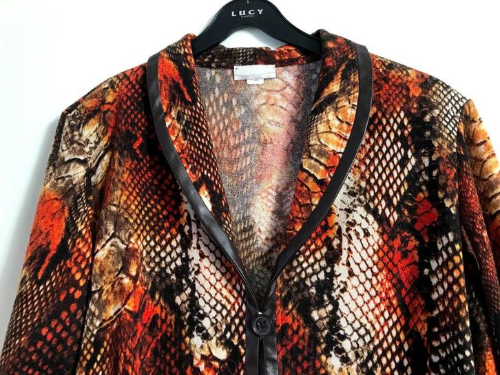 Mooi Mona jasje gebreid maat 52, Kleding | Dames, Jasjes, Kostuums en Pakken, Zo goed als nieuw, Jasje, Maat 46/48 (XL) of groter