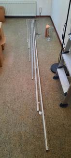 8 Gordijnrailsen - diverse maten, incl. runners, Ophalen