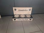 Houten voer drinkbakstandaard met meerdere rvs bakjes, Dieren en Toebehoren, Info@rwhoutidee.nl, Ophalen of Verzenden, Zo goed als nieuw