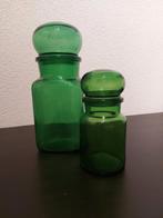 Vintage Apothekerspotten - Groen Glas, Ophalen of Verzenden