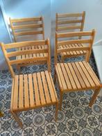4 grenen stoelen, Huis en Inrichting, Stoelen, Overige kleuren, Ophalen of Verzenden, Zo goed als nieuw, Vier