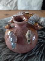 Aardewerk vaasje met vogeltjes, Ophalen of Verzenden, Overige kleuren, Aardewerk of Porselein, Minder dan 50 cm