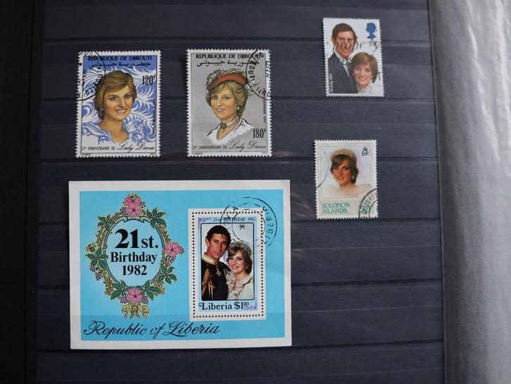 Klein Kavel gestempeld Lady Diana., Postzegels en Munten, Postzegels | Thematische zegels, Gestempeld, Koningshuis, Ophalen of Verzenden