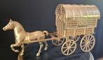 Beeld koperen paard en wagen, Antiek en Kunst, Antiek | Koper en Brons, Ophalen of Verzenden, Koper