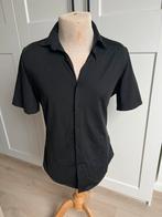 Zwart Satijnen overhemd, zara, M, Ophalen of Verzenden, Zo goed als nieuw, Zwart